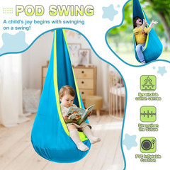 Swing Stand with Sensory Swing, Swing Frame with Pod Swing, X-Shaped Swing Set,