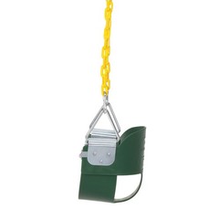 Eastern Jungle Gym Heavy-Duty High Back Half Bucket With safety trap, Green