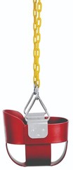 New Bounce Toddler/Baby Bucket Swing Seat – High Back Rust-Proof Swing – Red