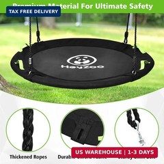 HeyZoo 48 inch Tree Swing, Larger Saucer Flying Swing for Whole Family, 900lbs W