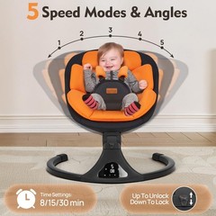 Baby Swings for Infants, Portable Baby Swing for Newborns with Bluetooth, Ele…