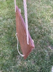 Amish made Wooden Tree Swing Seat Rope Pine Wood Swing Set 17.5×16.5″