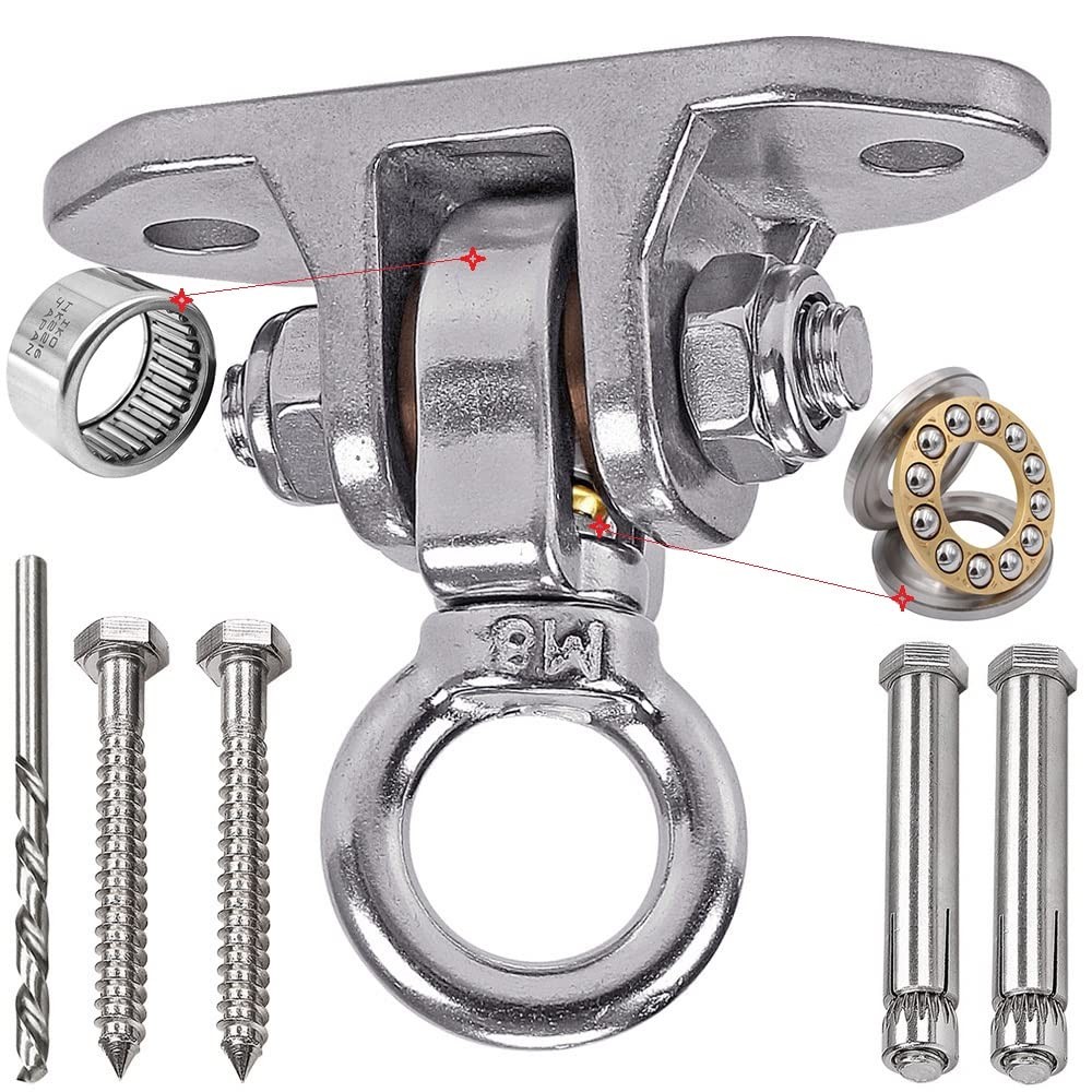 Stainless Steel Heavy Duty Swing Hanger 180°+360° Ceiling Swing Mount Free Sw…