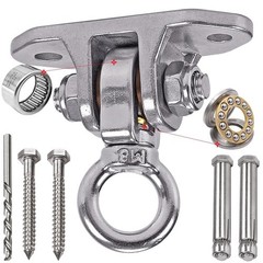 Stainless Steel Heavy Duty Swing Hanger 180°+360° Ceiling Swing Mount Free Sw…