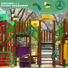4 Pcs Kids Playground Accessories Playhouse Safety Handle Swingset Steering W…