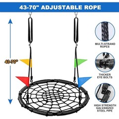 43in Tree Swing Outdoor Indoor Kids Fun Durable Family Activity Backyard Gift US