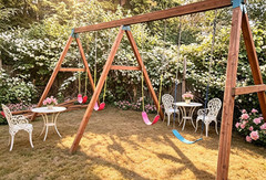 2 Pcs A-Frame Bracket for Swing Set, EZ Frame Wooden Swing Beam Support, Swing S