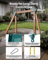VEVOR Swing Set Brackets Heavy-Duty A-frame Hardware 2 Brackets Seats 4 Hangers