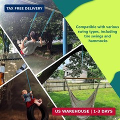 Adjustable Tree Swing Rope (2 Pack) Tree Swing Straps – Suitable for Outdoor Swi