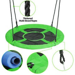 40″ Saucer Tree Swing Set Round + Swing Stand A-Frame Combo Outdoor Garden Kids