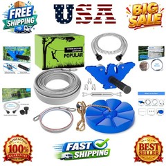 Zip line Kits for Backyard, Zip Lines for Kid and Adult, Included Swing Seat,…