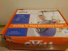 Indoor Doorway Gym for Kids & Adults – 4-Piece, Blue – Swing Set with Sensory…