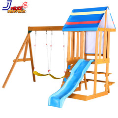 Wooden Outdoor Swing Set 3 in 1 Swing Set Outdoor Children’S Playset with Slide