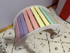 2-in-1 Rocking Horse Arch for Kids Montessori Climbing Toys w/ Rocker
