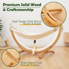 Wooden Hammock with Stand for Kids 3-5 Years (Height Wooden Hammock With Stand