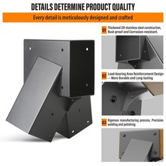 201 Stainless Steel Swing Set Bracket 2pcs A-Frame Brackets with All Mounting…