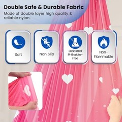 2-Layer Safe 360° Swivel Sensory Swing for Kids Adults Pod Swing Pink Dream