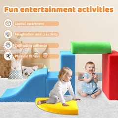 7-Piece Toddler Climbing Toys Indoor, Foam Climbing Blocks Soft Play Structur…
