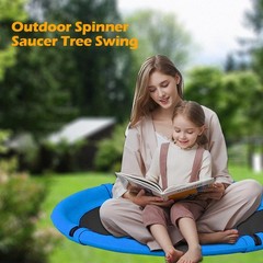 Interchangeable 40in Saucer Tree Swing Fabric Cover,Saucer Swing （Blue