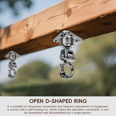 Swing Hanger Heavy Duty Hardware 360°+180°Rotation 1500LB Capacity Wood Playg…