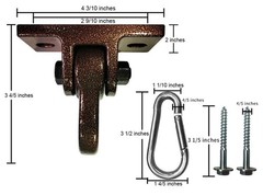 ABUSA Heavy Duty Bronze Swing Hangers Screws Bolts Included Over 5000 lb Capa…