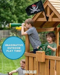 Playground Equipment Bundle Set with Kids Pirate Telescope, Pirate Set Green