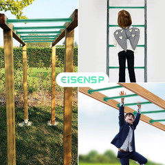15 Set Metal Monkey Bars Ladder Rungs Set for Backyards Playground and Children