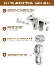 3500lb Heavy Duty Porch Swing Hangers Kit, with Screws Bolts for Wooden Sets …