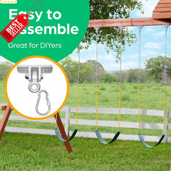 2pk Swing Set Hangers Heavy Duty w/ Snap Hooks for Porch Patio Playground – US