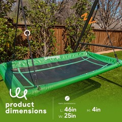 gobaplay Rectangle Tree Swing, 46″ x 25″ Platform (Swingset Frame Not Included)