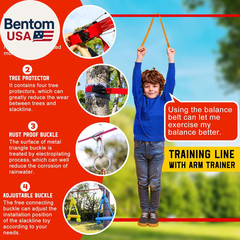 Ninja Warrior Obstacle Course for Kids-Playground Fitness Equipment Ninja Slackl