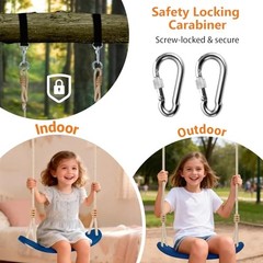 Kids Tree Swings for Trees, Heavy Duty Ergonomic Contoured Swing Seat for Blue