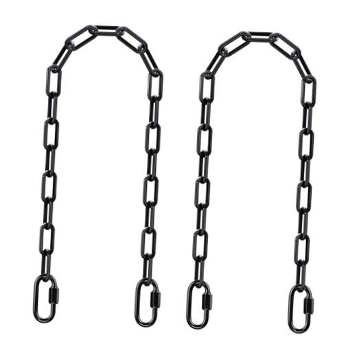 2 Pack 40 Inch Hanging Swing Chain with 4 Carabiners, 1000LB 40″ (2 Pcs) Black