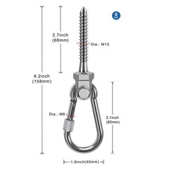 Swing Hanger 1500LB Capacity Heavy Duty Stainless Steel for Wood Beam – Porch