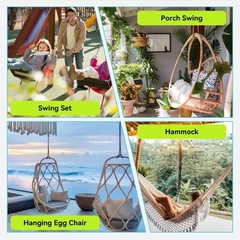 Swing Hangers for Wooden Beam, 2 Pack Stainless Steel 2400 LB Capacity Swing …