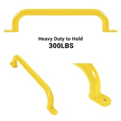 17” Yellow Monkey Bars Indoor, Outdoor Playground Handles, 6 Pieces