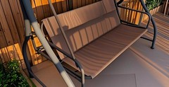 Porch Patio Swing Replacement Seat Cover, 2/3 Seat XL:62.2×20.5×20.5inch Coffee