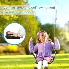 Swing Seat with Metal Triangle Ring 30.4 x 5.9 Inch, Heavy Duty Black