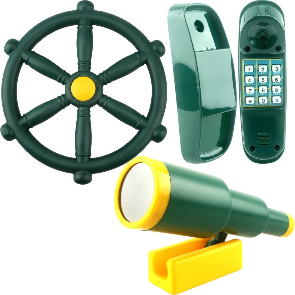 3 Pack Kids Playground Accessories Pirate Ship Steering Wheel Plastic Steerin…