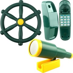 3 Pack Kids Playground Accessories Pirate Ship Steering Wheel Plastic Steerin…