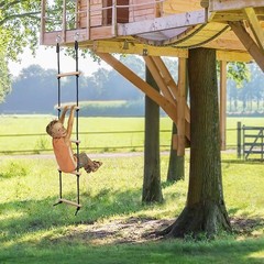 Rope Ladder for Kids Climbing Obstacle Wooden Swing Rope Ladder with 2 Hooks …