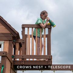 Skyfort III Cedar Swing Set with Tube Slide