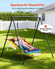VEVOR Swing Set for Backyard Swingset Outdoor for Kids 60 x 32 in A-Frame Stand