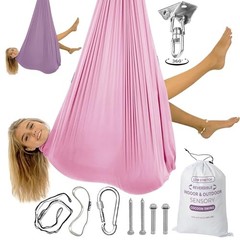 Double Layer Reversible Sensory Swing | Outdoor and Indoor Swing Pink/Purple