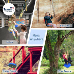 Tree Rope Swing Disc, Rope Swings round Kids Swing Seat Strong Disc Swings for O