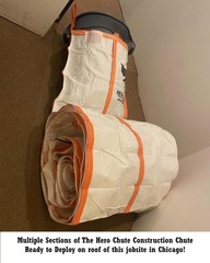 Hero Chute™ Heavy Duty 10ft Construction Chute Section Includes 4-120lb Ra
