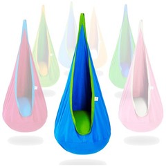 Blue Kids Pod Swing Seat, Indoor & Outdoor Hammock Chair