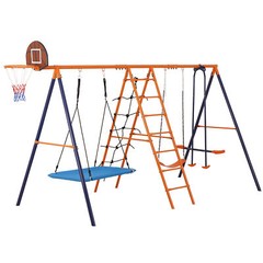 Outdoor Swing Sets for Backyard 440lbs A-Frame Metal Swing Stand Kids Swing Set
