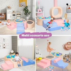6-Piece Climbing Toys Indoor, Climbing Toys for 1 Year Old, Soft Play Set Bab…