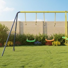 V-Shaped Frame Swing Set 250 Kg Load Capacity Children’s Swing Set Galvanized